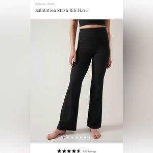 ATHLETA Salutation Stash Rib Flare in Black | NWT